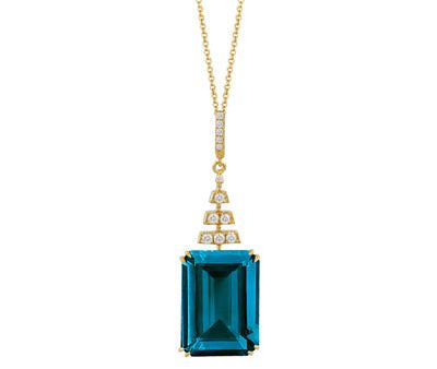 Doves London Blue Topaz and Diamond Pendant P9354LBT-Y For Cheap