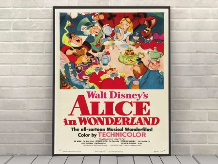 Alice in Wonderland Poster Vintage Disney Classic Movie Posters For Cheap