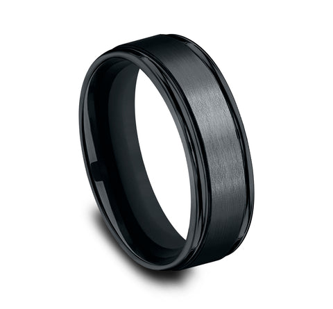 Benchmark Black Cobalt 7mm Band RECF7702SBKCC10 Online Sale