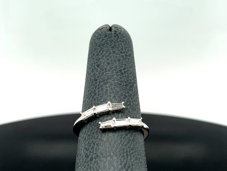 14k White Gold .53CTW Diamond Baguette Diamond Band For Discount