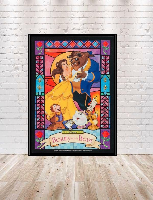 Beauty and the Beast Poster Wall e Disney Movie Poster Vintage Disney Attraction Poster Disneyland Posters Walt Disney World Poster Wall Art Nursery Fashion