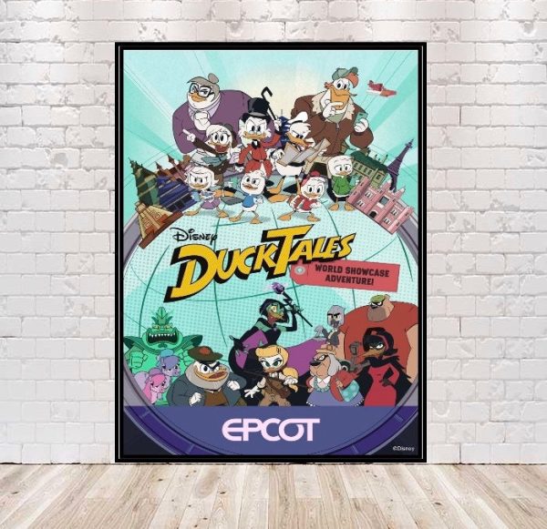 Epcot World Showcase Poster DuckTales Poster D23 Epcot POSTER 8x10, 11x14, 13x19, 16x20, 18x24 Vintage Disney Poster Disney World Poster Fashion