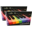 LIFE IS COLORFUL - Two (2) Notebooks with 3D Lenticular Covers - Unlined Pages - NEW Cheap