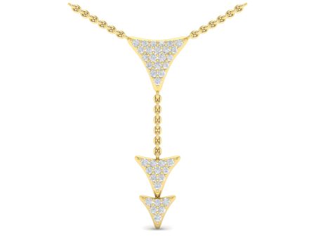 Vlora Miraval 14k Yellow Gold and Diamond Dangle Necklace VN60702 Sale