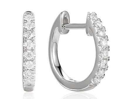 Luvente 0.22ctw Diamond Hoop Earrings E02758 Online