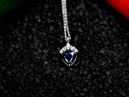 1.25CT Sapphire and Diamond Custom Pendant Online Hot Sale