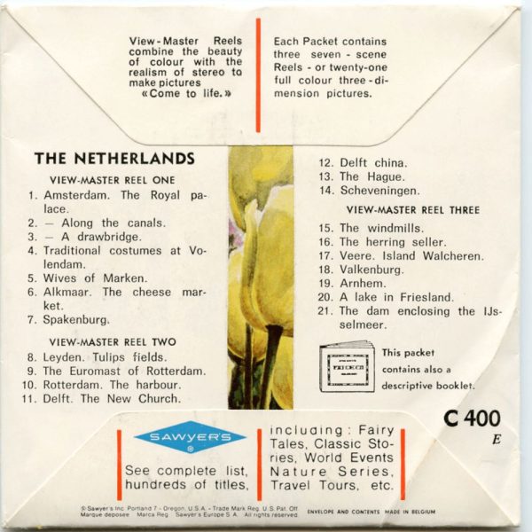 Netherlands - View-Master - 3 Reel Packet - 1960s views - vintage - (PKT-C400e-BS5) Online Hot Sale