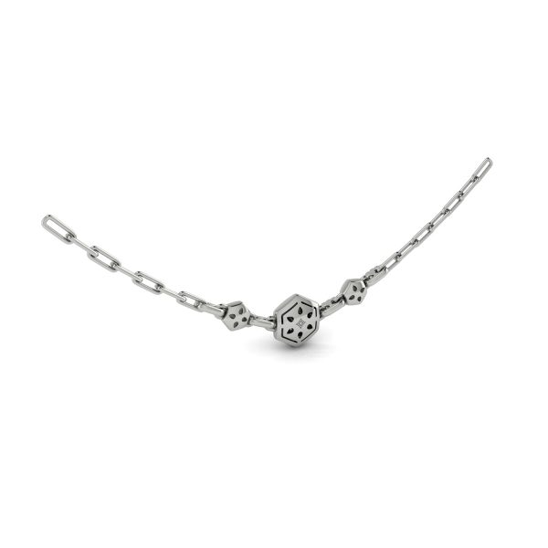 Vlora Serafina 14k White Gold and Diamond Necklace VN60285 Online Hot Sale