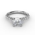 Fana Contemporary Diamond Solitaire Engagement Ring With Hidden Halo 3216 Online now