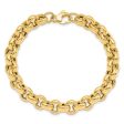 14k Yellow Gold Rolo Link Necklace 18 inches LF839-18 Hot on Sale