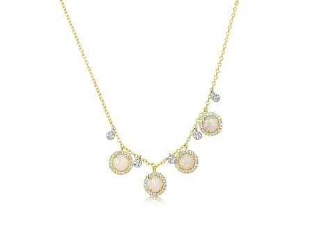 Yellow Gold Opal Necklace For Discount