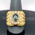 18K Yellow Gold 2.04CT Natural Alexandrite and Diamond Ring Online now