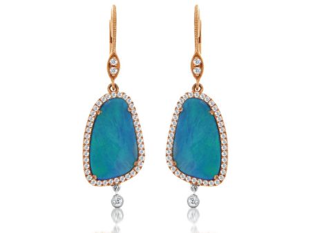 Organic Opal Halo Earring on Sale