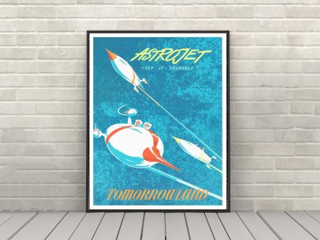 Astrojet Poster Tomorrowland Poster Vintage Disney Poster Disneyland 8x10, 11x14, 13x19, 16x20, 18x24 Astro Jet Poster Disney World Poster on Sale