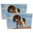 BEAGLE DOG - Two (2) Notebooks with 3D Lenticular Covers - Graph lined Pages - NEW Online