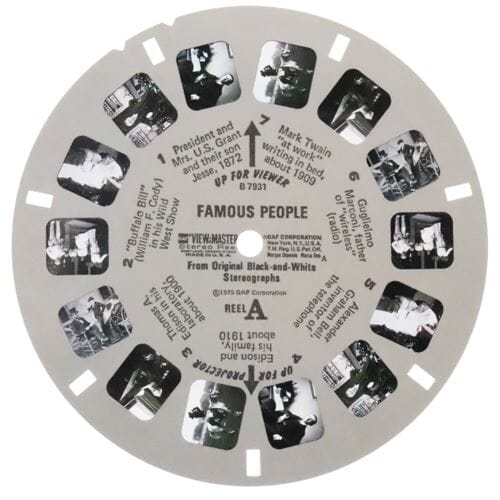 Famous People - View-Master - Vintage 3 Reel Packet - 1970s views - B793-G5 Cheap