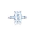 KWIAT ASHOKA Diamond Engagement Ring with Tapered Baguette Accents F-17600AK-0-DIA-PLAT Online Hot Sale