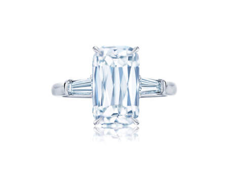 KWIAT ASHOKA Diamond Engagement Ring with Tapered Baguette Accents F-17600AK-0-DIA-PLAT Online Hot Sale