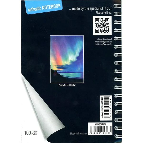 AURORA BOREALIS #1 - Two (2) Notebooks with 3D Lenticular Covers - Unlined Pages - NEW Cheap