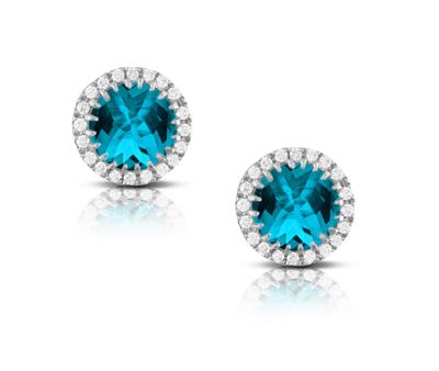 Doves London Blue Topaz and Diamond Earrings E8522LBT Online