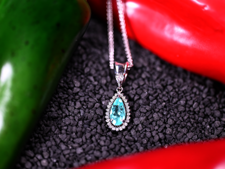 0.75ct Paraiba Tourmaline Custom Pendant Hot on Sale