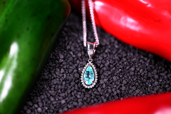 0.75ct Paraiba Tourmaline Custom Pendant Hot on Sale