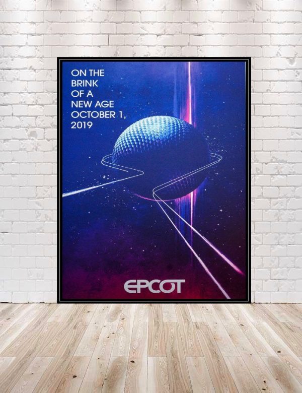 Epcot Poster Vintage Epcot D23 Poster 8x10, 11x14, 13x19, 16x20, 18x24 Spaceship Earth Poster Vintage Disney Poster Epcot New Age Poster For Discount