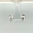 14k White Gold 3.01CTW Diamond Studs For Cheap