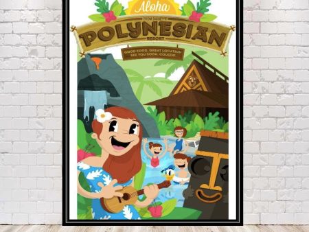 Polynesian Resort POSTER Aloha Polynesian poster Vintage Disney Poster Size 8x10 11x14 13x19 Disney World Poster Disney Hotel Poster Hawaii Cheap