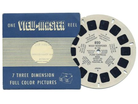 Woody Woodpecker - Pony Express Ride - View-Master - Vintage Single Reel 1951 - No. 820 Discount