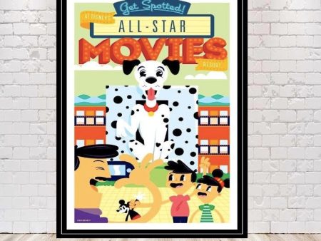 All Star Movies POSTER Disney Poster Sizes 8x10, 11x14, 13x19 Vintage Disney Poster Disney World Poster Disney Hotel Poster Resort Poster Cheap