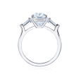 KWIAT ASHOKA Diamond Engagement Ring with Tapered Baguette Accents F-17600AK-0-DIA-PLAT Online Hot Sale