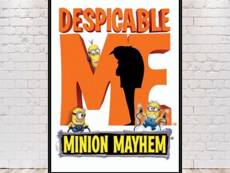 Despicable Me Minion Mayhem Poster Despicable Me poster Universal Studios Poster 8x10, 11x14 13x19 16x20 18x24 Vintage Classic Movie Poster For Discount