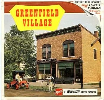 Greenfield Village - View-Master - Vintage - 3 Reel Packet - 1970s views - A584 For Sale