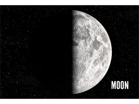 MOON - LUNAR PHASE - 2 Image 3D Flip Magnet for Refrigerators, Whiteboards, and Lockers - NEW Supply