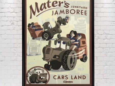 Mater s Jamboree Poster Vintage Disney Attraction Poster Disneyland Posters Radiator Springs Poster Cars Land California Adventure Poster Cheap