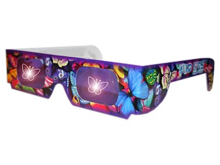 Wild Eyes™ 3D Cardboard Holographic Animal Glasses - BUTTERFLY - NEW Supply