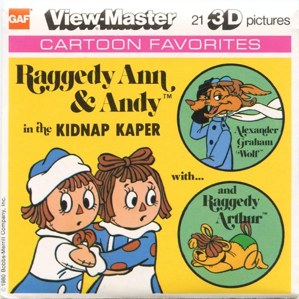 Raggedy Ann and Andy - View-Master 3 Reel Packet - 1980 - vintage - K88-G6 Supply