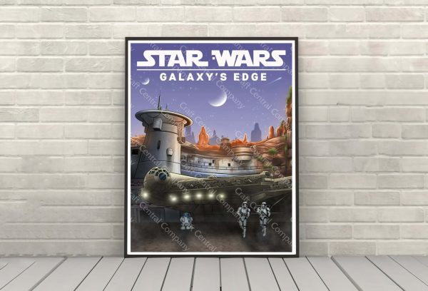 Star Wars Galaxy s Edge Poster Disney Attraction Poster Black Spire Outpost Cheap