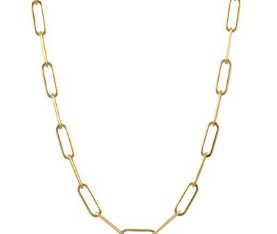 Doves 18k Yellow Gold Paperclip Chain PAPER-M-18 Cheap