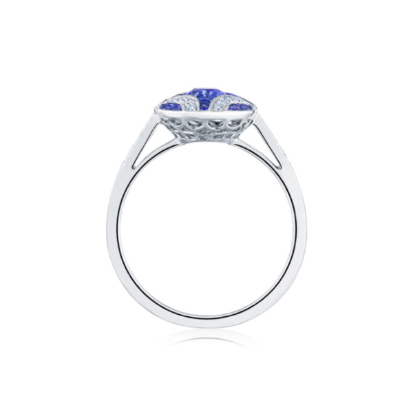 KWIAT Argyle Collection Tanzanite and Diamond Ring R-28115-0-TNZDIA-18KW Online now