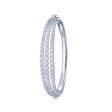 KWIAT Three Row Bangle with Diamonds in 18k White Gold B-19529-0-DIA-18KW Sale