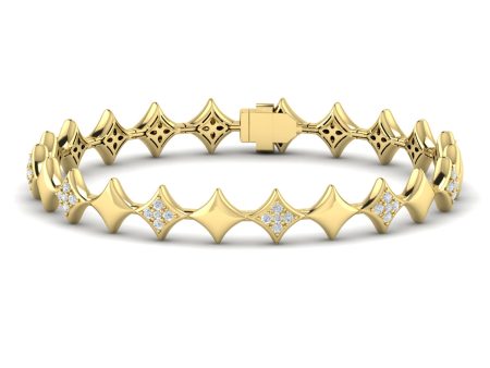 Vlora Estrella 14k Yellow Gold and Diamond Bracelet VB60268 Fashion