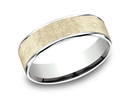 Benchmark 14k White and Yellow Gold 6.5mm Band CFT206507014KWY10 Fashion