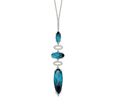 Doves London Blue Topaz and Diamond Pendant P9113LBT For Cheap