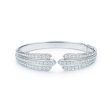 KWIAT Cascade Open Bangle with Diamonds B-15447-0-DIA-18KW Online Sale