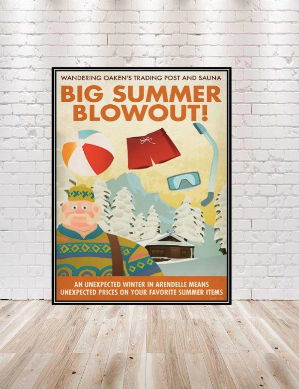 Big Summer Blowout Poster Arendelle Poster Sizes 8x10, 11x14, 13x19 16x20 18x24 Vintage Disney Poster Disney World Poster Frozen Poster Sale