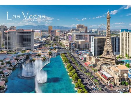 LAS VEGAS STRIP DAY & NIGHT - 2 Image 3D Flip Magnet for Refrigerators, Whiteboards, and Lockers - NEW Online now