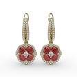 FANA Ruby and Diamond Cluster Drop Earrings ER1576R Online now