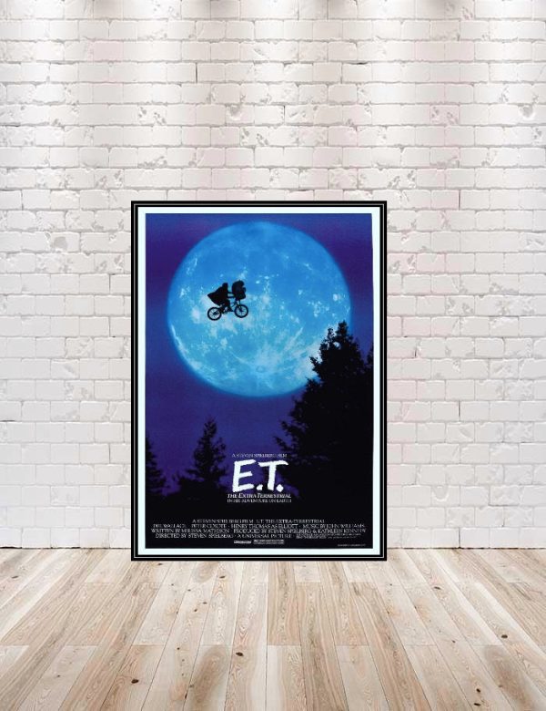 E.T. Poster Universal Studios Sizes 8x10, 11x14, 13x19, 16x20, 18x24 E.T. Ride Poster Classic movie poster Vintage Poster ET Ride Poster Online now